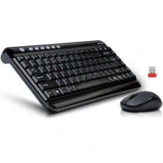 A4 Tech 7600H Kablosuz Mini Klavye Mouse Set/Siyah 
