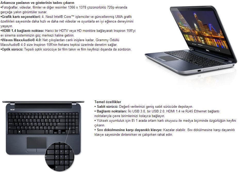 Dell Inspiron 5537 G20F81C laptop
