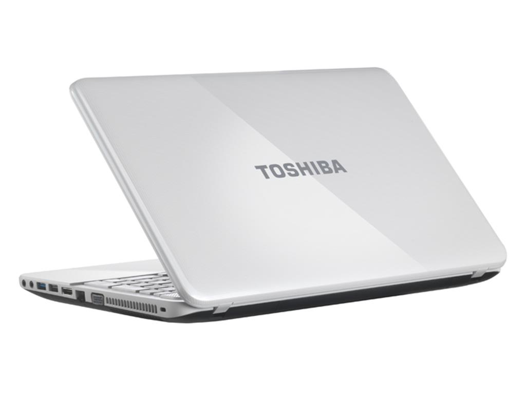 Beyaz renkli laptop toshiba